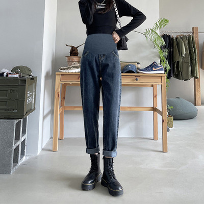 Magas derekú kismama farmernadrág