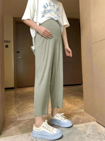 Casual Γυναικείο φαρδύ παντελόνι με φαρδιά ζώνη σε διάφορα χρώματα για τη μητρότητα