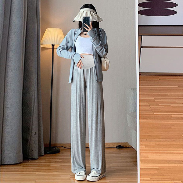 Ingyenes mintás magas derekú nyári kismamanadrág