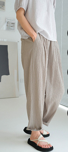 Елегантен дамски панталон с джобове в два цвята за бременни