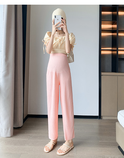 Lezser, magas derekú kismama egyenes szárú nadrág