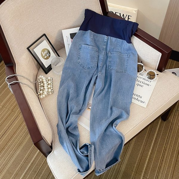 Magas derekú kismama farmernadrág