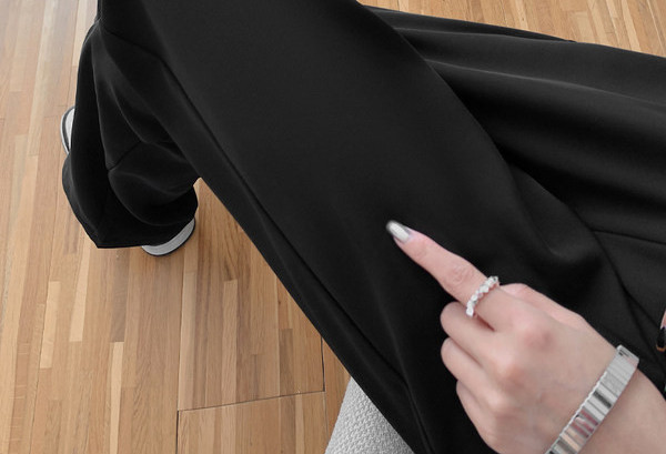 Duge hlače za trudnice s visokim strukom - slim labavi uzorak