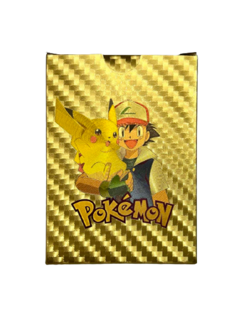 Карти за игра Pokémon, Голд, 100% пластик, 55 карти, Златисти