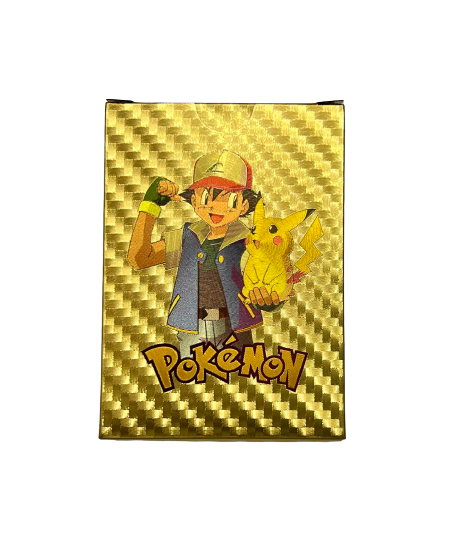 Карти за игра Pokémon, Голд, 100% пластик, 55 карти, Златисти