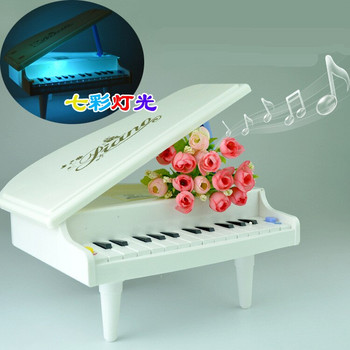 Играчка Пиано, Пластмасова, 35 см, Бял
