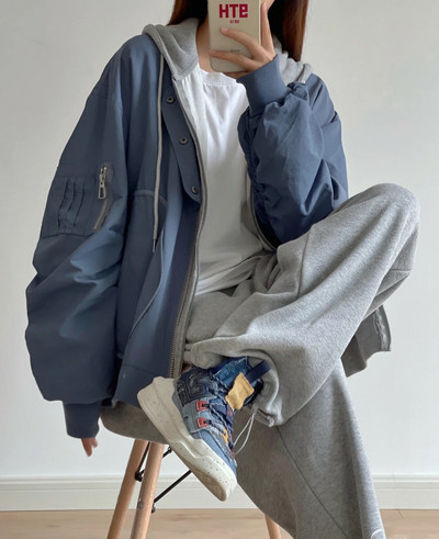 Női őszi kabát kapucnival - retro modell