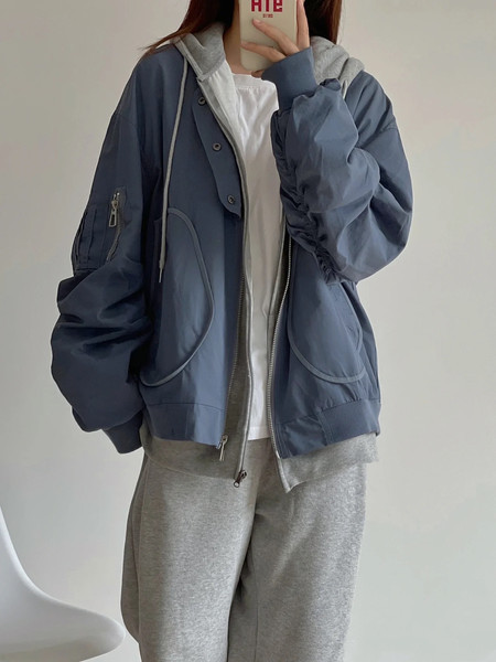 Női őszi kabát kapucnival - retro modell