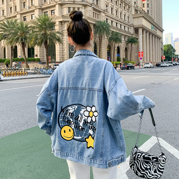 Női farmerdzseki őszi napokra