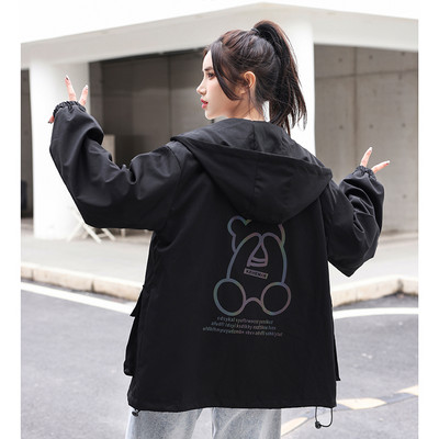 Sportos őszi női kabát cipzárral