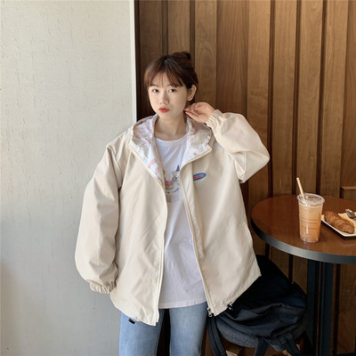 Дамско есенно яке с две лица - закопчаване с цип