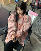 Ženski karirani sako od košulje