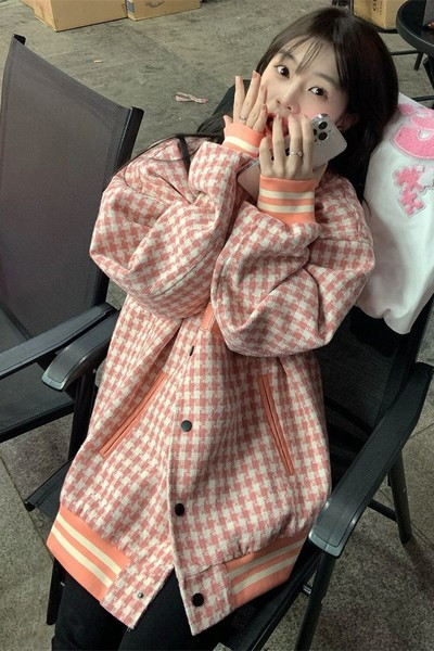 Ženski karirani sako od košulje