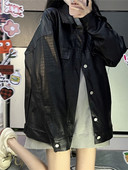 Дамско кожено яке с копчета