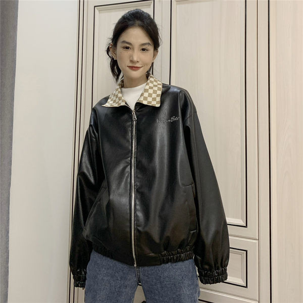 Női őszi kabát - bő, cipzáras modell