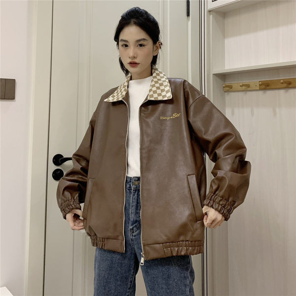 Női őszi kabát - bő, cipzáras modell