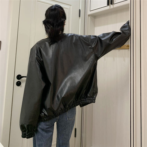 Női őszi kabát - bő, cipzáras modell