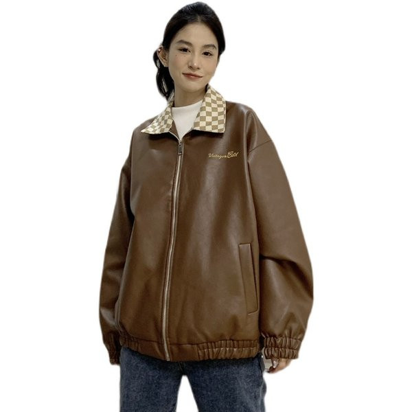 Női őszi kabát - bő, cipzáras modell