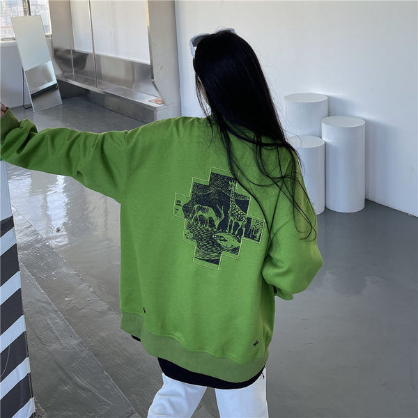 Bő szabású női baseball kabát - cipzárral