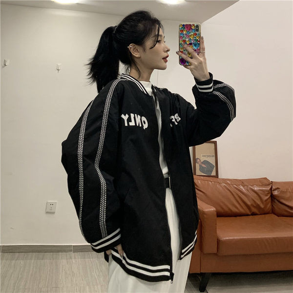 Női hosszú ujjú cipzáras kabát