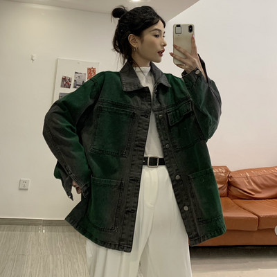 Jesenska ženska jakna - traper na gumbe