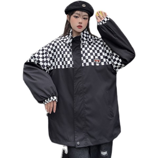 Alkalmi női, cipzáras kapucnis dzseki