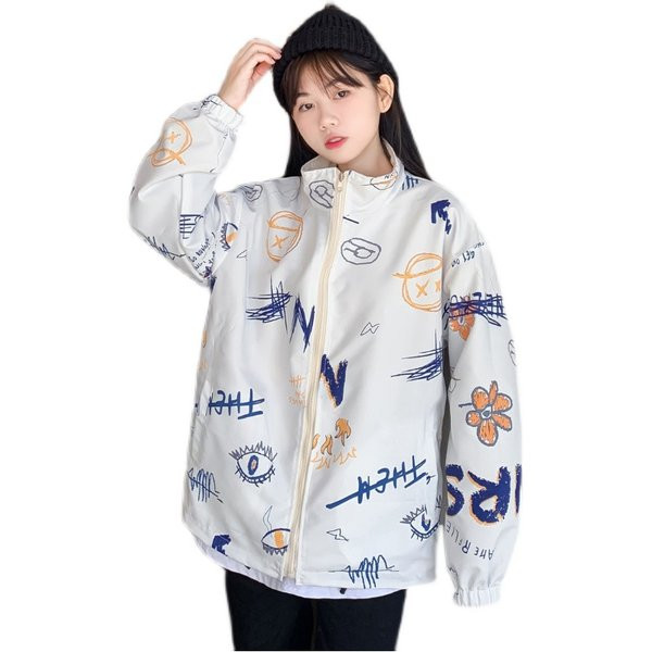 Sportos őszi kabát két arccal és cipzárral