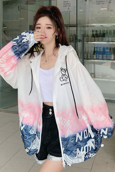 Női őszi kabát kapucnival - ellenáll az UV sugárzásnak