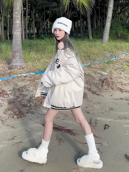 Női őszi kabát - szabad mintás nyomattal