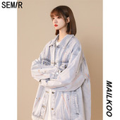 Női farmerdzseki gallérral és zsebbel, különböző színekben