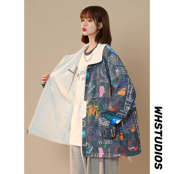 Őszi női kabát - két arccal