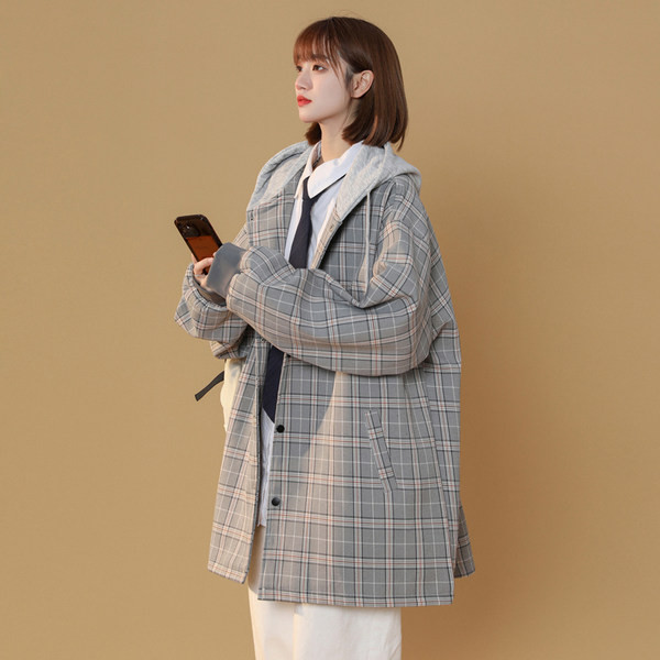 Őszi női kapucnis kabát