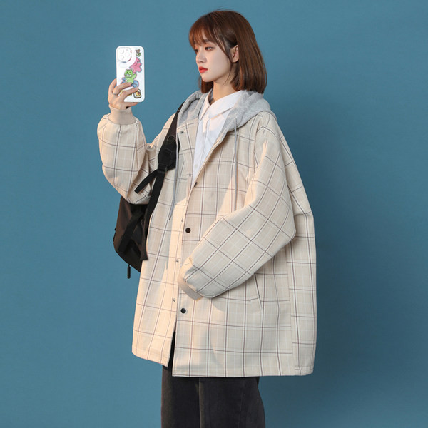 Őszi női kapucnis kabát