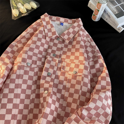 Ženska jesenja jakna - karo uzorak