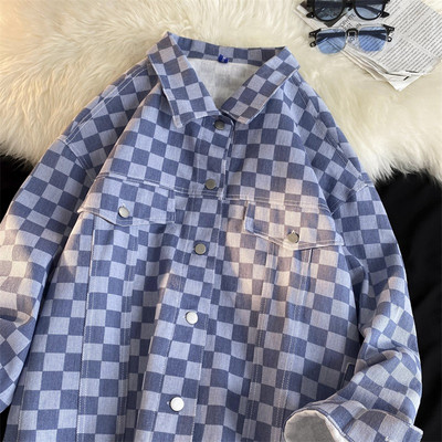 Ženska jesenja jakna - karo uzorak