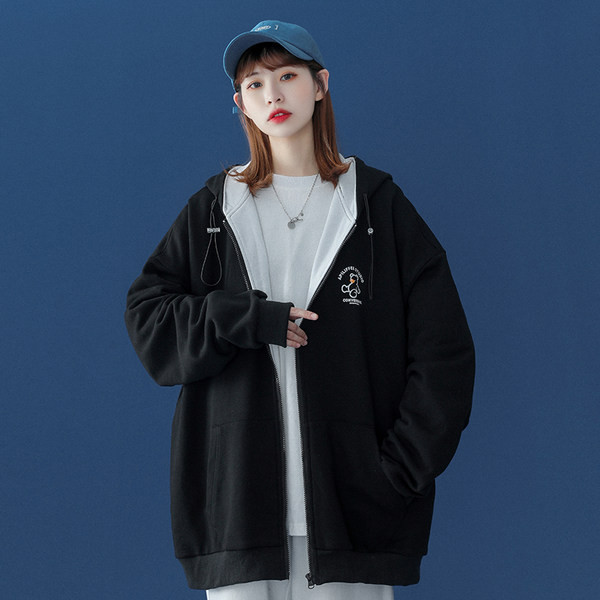 Cipzáras kapucnis női alkalmi dzseki