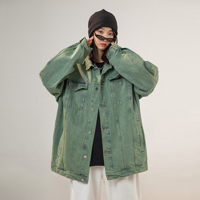 Γυναικείο τζιν μπουφάν σε διάφορα χρώματα με κουμπιά