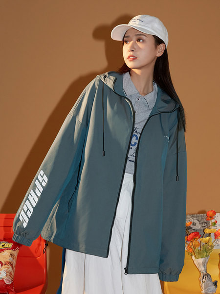 Női alkalmi sportdzseki cipzárral és kapucnival, zsebbel