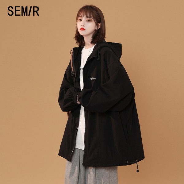 Őszi női kapucnis kabát - cipzáros