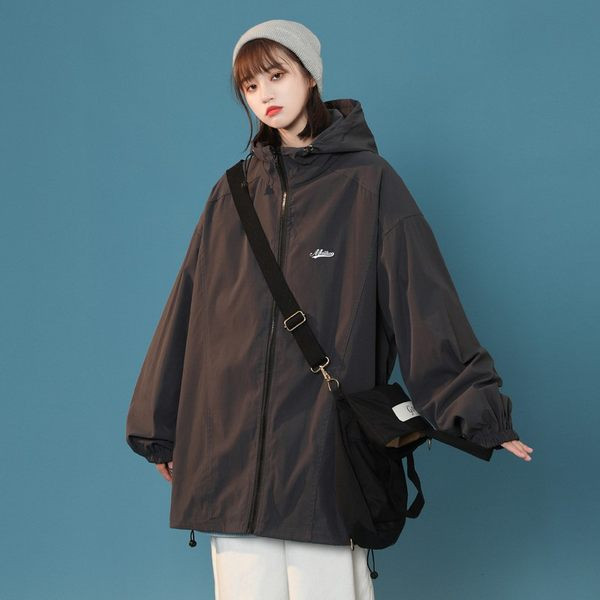 Őszi női kapucnis kabát - cipzáros