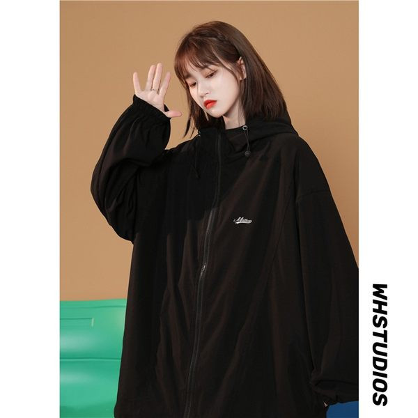 Őszi női kapucnis kabát - cipzáros