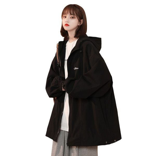 Őszi női kapucnis kabát - cipzáros