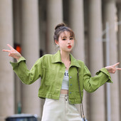 Női farmer késői kabát két színben