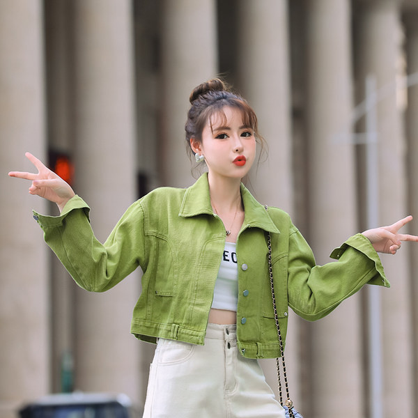 Női farmer késői kabát két színben