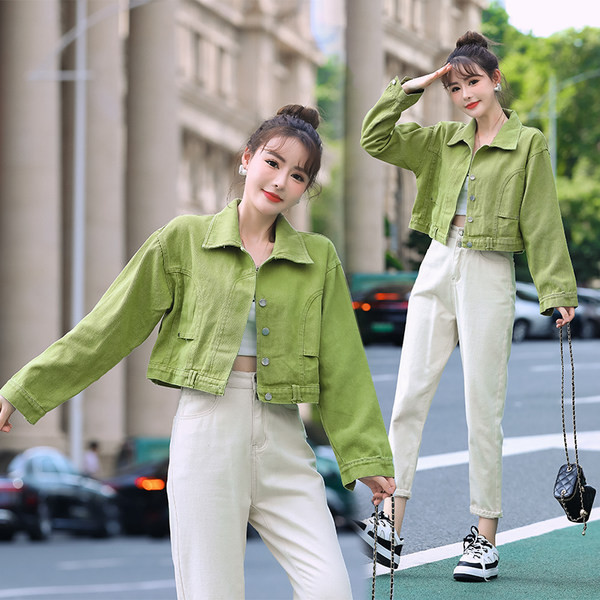 Női farmer késői kabát két színben