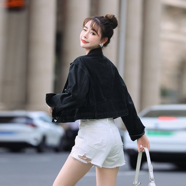 Női farmer késői kabát két színben