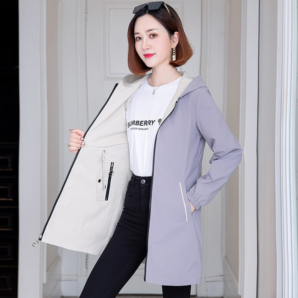 Дамско ежедневно есенно яке с джоб и цип