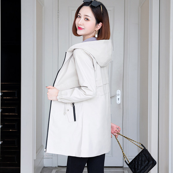 Дамско ежедневно есенно яке с джоб и цип