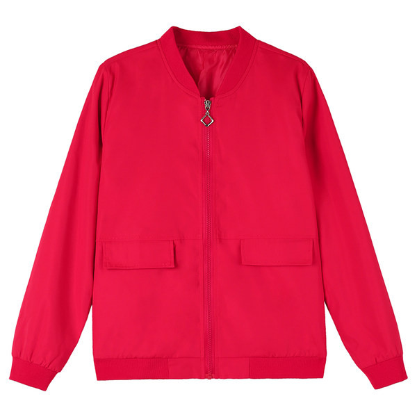 Női alkalmi őszi kabát mintás cipzárral