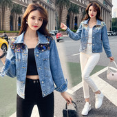 Ženska traper jakna sa šljokicama